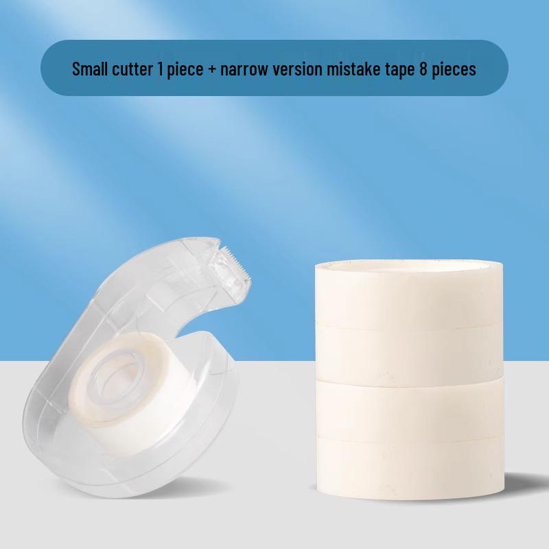 Transparent High-Viscosity Adhesive Tape, 12mm Narrow Roll for Students and Children