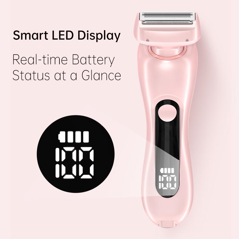 Women Electric Shaver 2 In 1 Waterproof Bikini Trimmer Rechargeable Wet and Dry Use Electric Razor Women Body Hair Trimmer