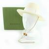 Pristine GUCCI Hat Fedora Straw Hat Ivory Polypropylene Women S 747994 Used