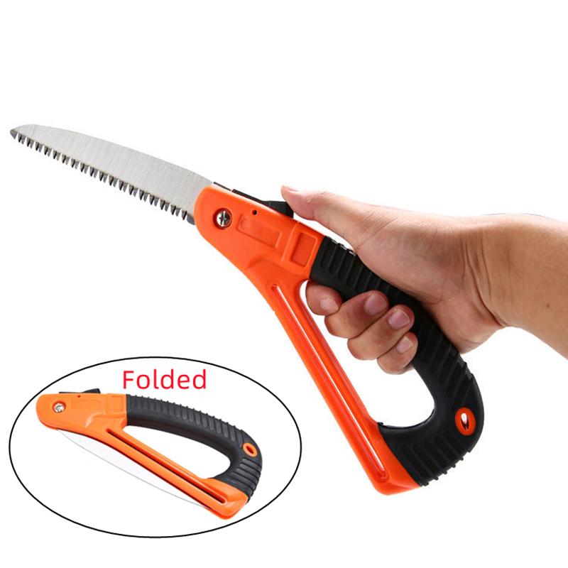 Бытовая складная пила, садовая пила для обрезки ветвей деревьев, инструмент для деревообработки и обрезки, портативная ручная складная пила для улицы