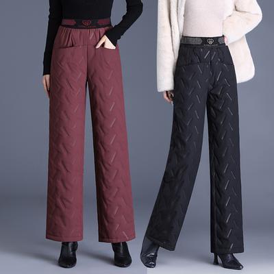 Winter Cotton Pants Straight Pants Women's Padded Cotton Warm Thickened Outer Wear Long Pants Cotton Pants