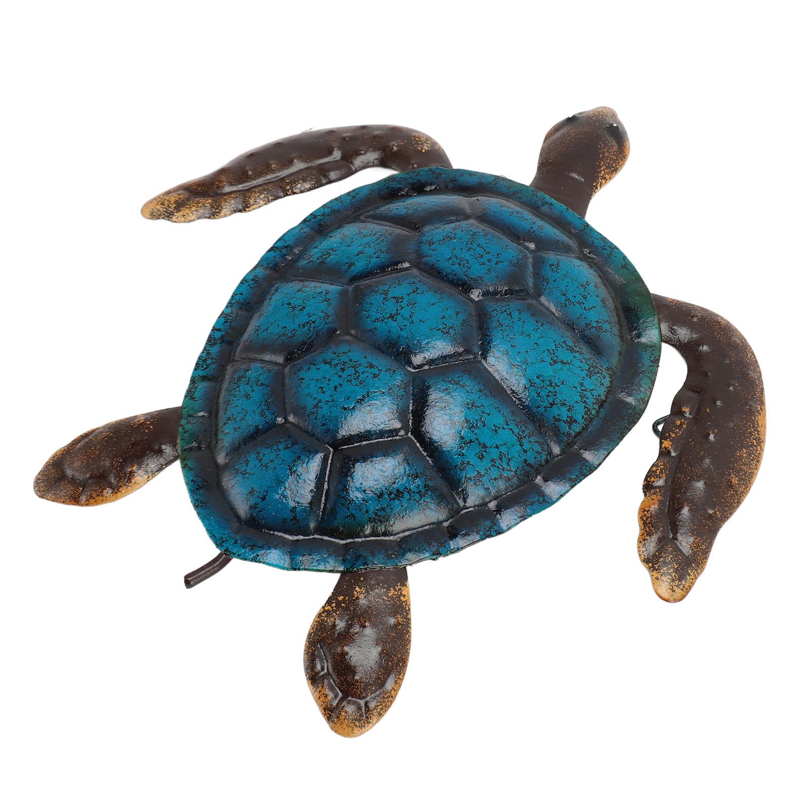 Декор для стены в виде черепахи, яркий реалистичный, нержавеющий, металлический, статуэтка морского животного, украшение для вечеринки, патио, дома