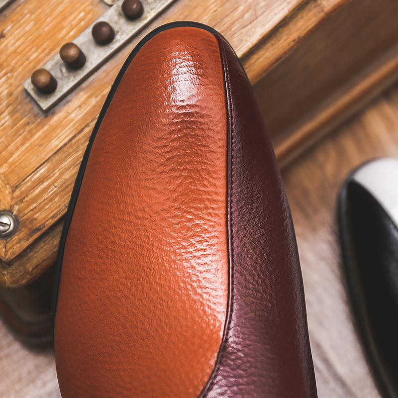 Новая лоскутная кожаная обувь больших размеров для мужчин — фото 6