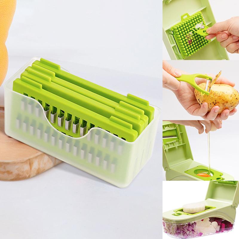 Multifunctional Vegetable Slicer Cutter Kitchen Tools Shredders Slicer With Basket Fruit Potato Chopper Carrot Grater