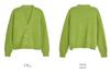 Women's Apricot Lantern Sleeve Knit Cardigan - Cozy Autumn/Winter Style