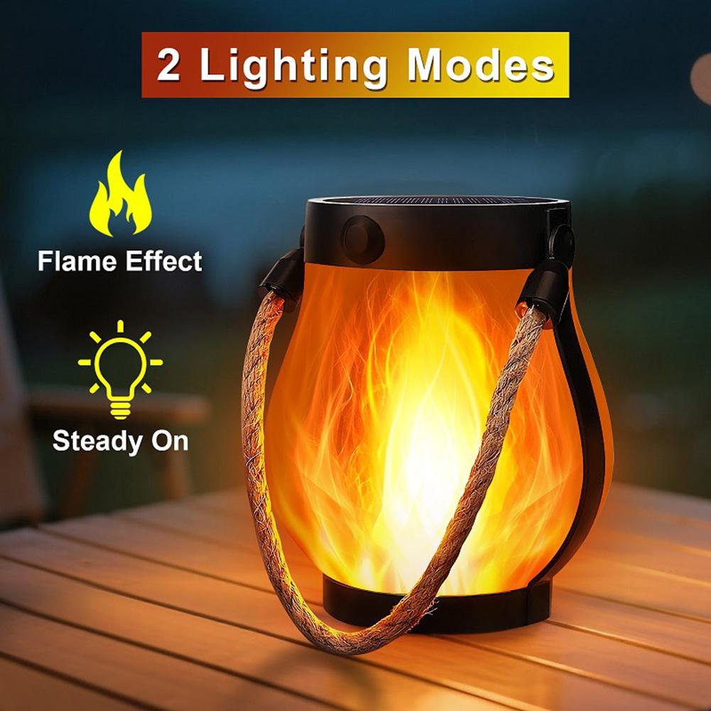 Solar Powered Garden Lantern Flickering Camping Light IP65 Waterproof Garden Lights for Walls Patios Pathways and Backyard Decor
