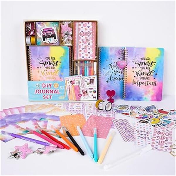 98Pcs DIY Journal Set Scrapbooking Journaling Arts Craft Kits Decor Toy Desirable Gift