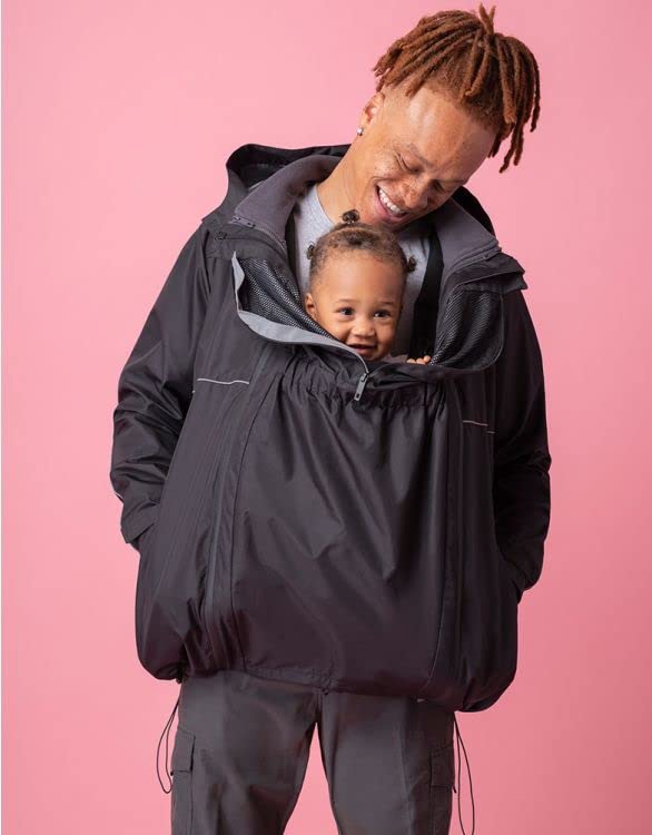 Baby carrier compatible PEDRO S [Serafin] Coat, coat, Men's Black/Gray