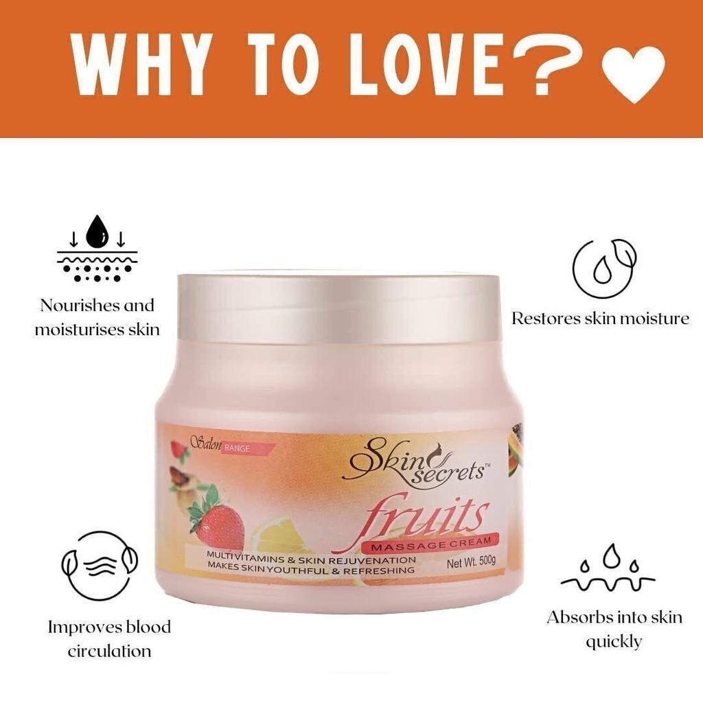 Skin Secrets Fruit Massage Cream with Orange & Papaya Extract 500 gm Z328