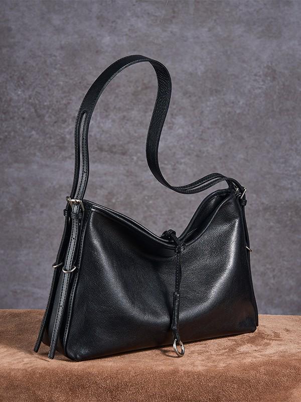 Large Capacity Women's Genuine Leather Tote - Cowhide Shoulder Hobo Bag