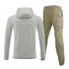 Men's Colorblock Zipper Sweatshirt Hoodie Men's Sports Large Size Casual Sweatshirt And Trousers Set