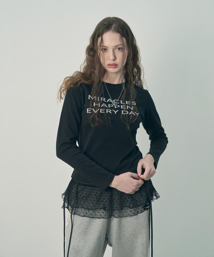 Mihebeu Layered Polka Dot Lace Skirt