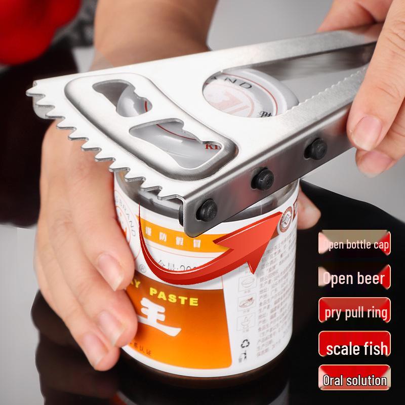 Multi-functional Stainless Steel Bottle, Can, and Lid Opener