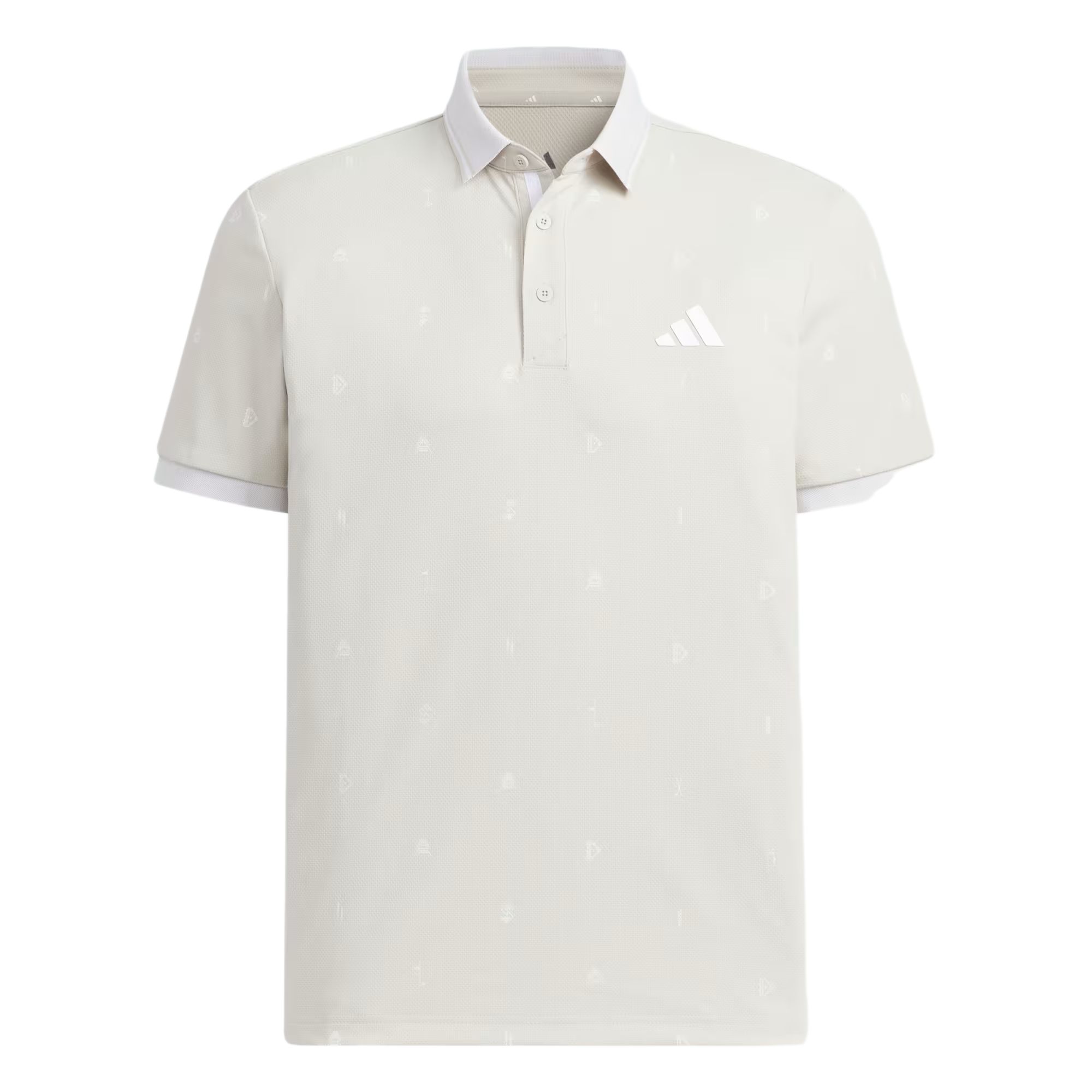 Adidas Monogram Comfortable Knitted Polo Short Sleeve Golf Shirt Men Golf Shirts JY8223 M