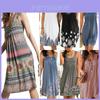 Stilvolles Damen Boho Sommer Strand Midi Kleid Mit Wunderschönem Blumendruck Und Lockerer Passform