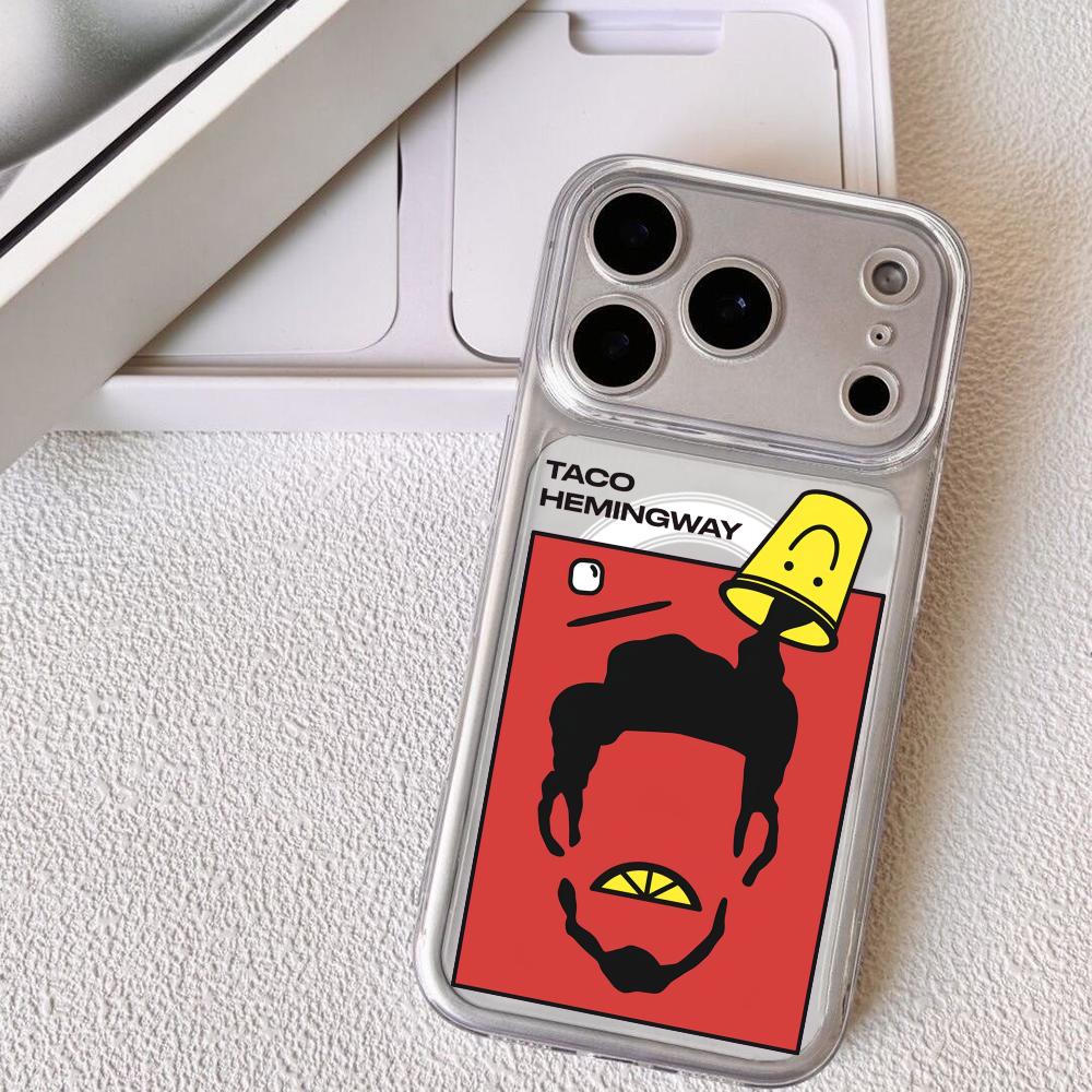 Custodia per Telefono Singer T-Taco Hemingway Per iPhone 17 16 15 14 13 12 Pro Max Plus Con Custodia Magnetica Trasparente Ricarica Wireless