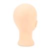 Bald Mannequin Head PVC Soft Delicate Bald Head Model with Universal Bracket Interface for Makeup Wig Hat Display