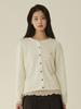 NOUVE Wool Round Soft Cardigan - Ivory