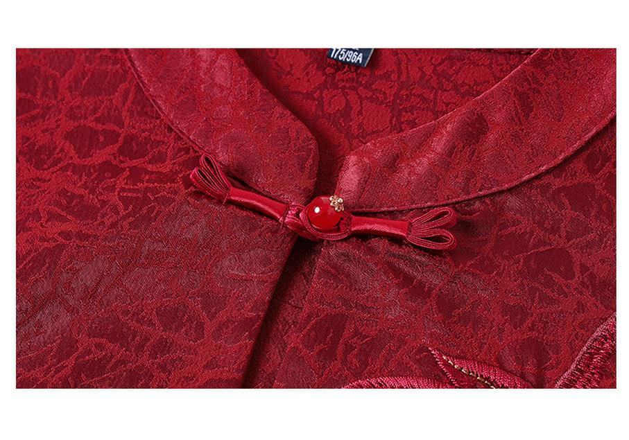 Elegant 2026 Qipao-Inspired Summer Dress, Slimming and Loose Fit, Plus Size, Round Neck, Perfect for Weddings or Banquets
