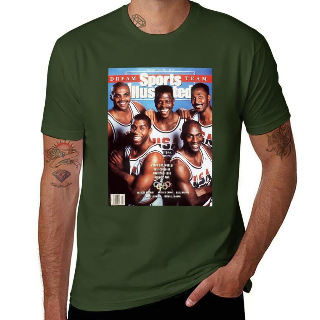 Dream Team USA Vintage 1992 Basketball Gift for Basketball Fan T-Shirt Tops Graphics Vintage Fitted T Shirts for Men