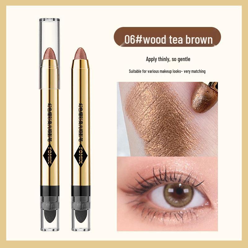 FOMIX Dual-Color Iridescent Eyeshadow Stick: Smudge-Proof, Pearlescent, Brightening, Pigmented Highlighter for Under-Eye and Shadow.
