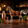 Horse Whiskey Decanter Handcrafted High Borosilicate Glass Liquor Dispenser Western Cowboy Theme Alcohol Gift Box