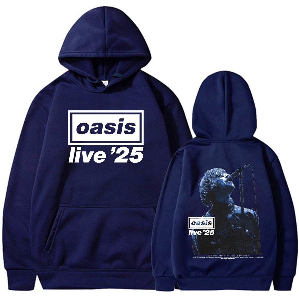 Rock Band O-Oasis Live 25 Tour Merch Hoodies Mode Gothic Vintage Übergroße Mode Langarm Sweatshirt Männer Frauen Pullover