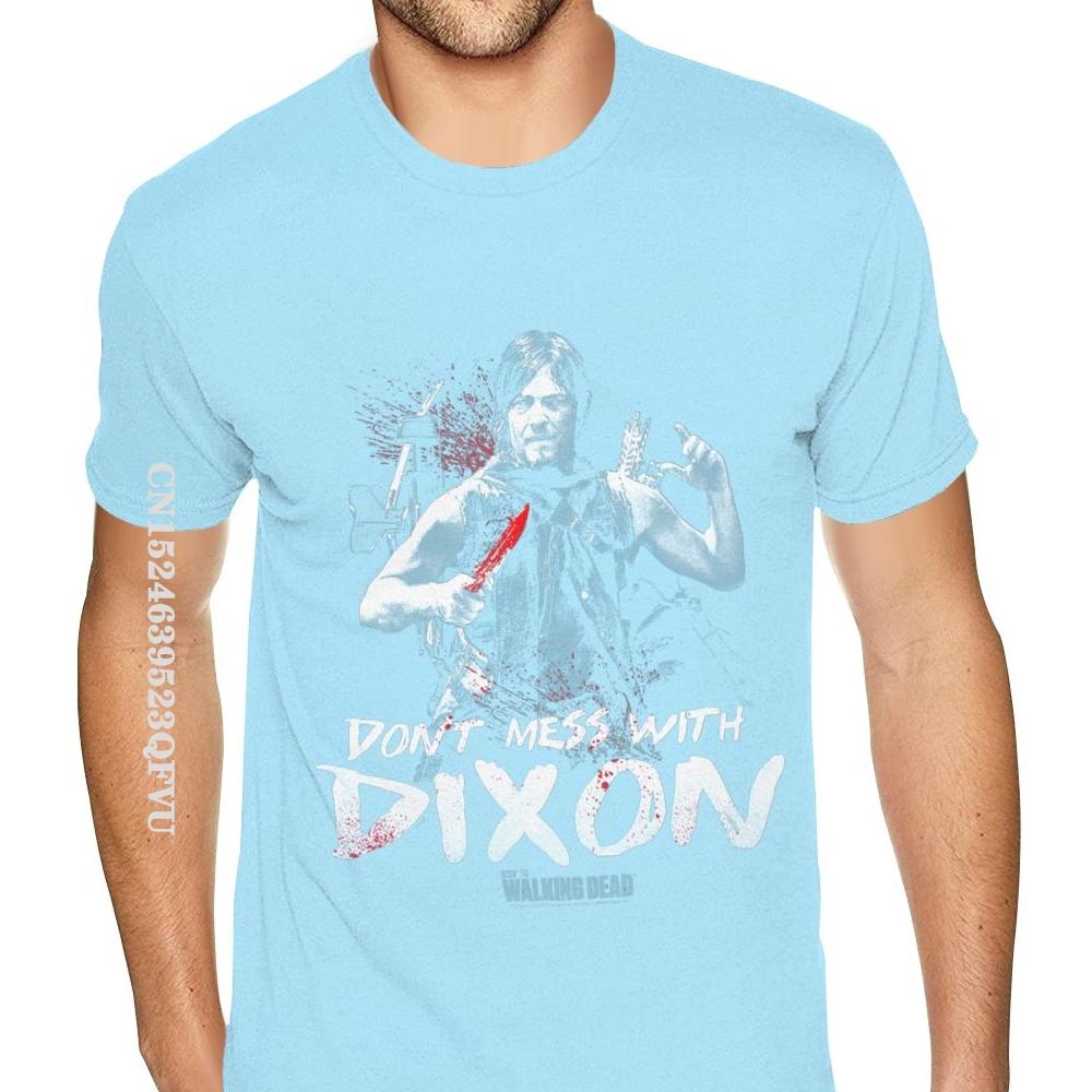 Walking Dead Daryl Dixon Printed Mens Tshirt Plus Size Men's Personalized Photo T Shirts Camisa Streetwear