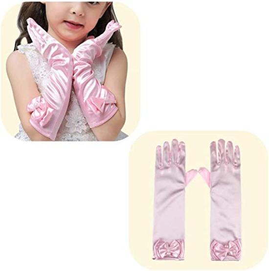 DŮVĚRYHODNÝ Dětský třpytivý princeznovský set doplňků, 8 kusů (Korunka ve tvaru srdce, Kouzelná hůlka, Náhrdelník, Náušnice, Náramek, Prsten, Rukavice, Originální zboží),