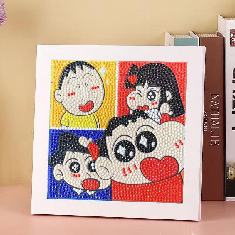 Children'S Diamond Painting Handmade Diy Masonry Painting Cartoon Diamond Sticker Bedroom Living Room Decorative Painting Photo Frame