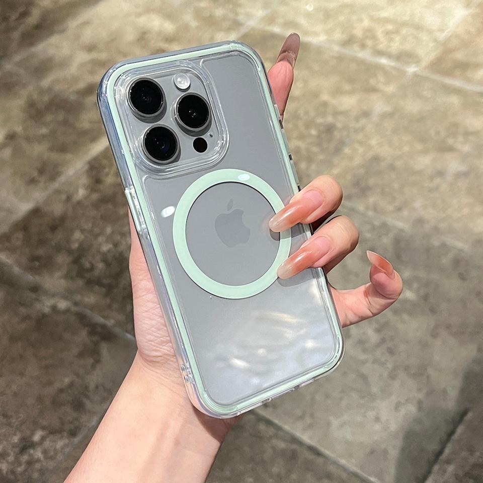 Clear Magnetic Silicone Phone Case For For Iphone 1 14 13 12 11 16 Pro Max 16Pro 14 1 16 Plus Protector Shockproof Cover