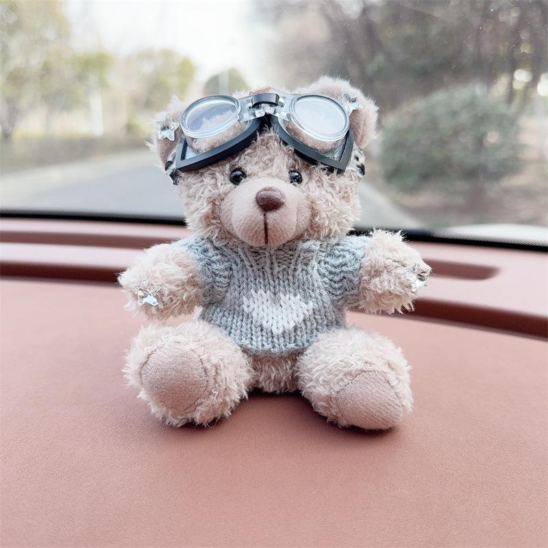Orsetto Cartone Animato Carino Decorazione Cruscotto Auto Statuina Peluche Ornamento Interno