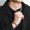 10mm18k Gold Plated Stainless Steel Cuban Bracelets Curb Cuban Link Chain Bracelets for Hiphop Jewelry