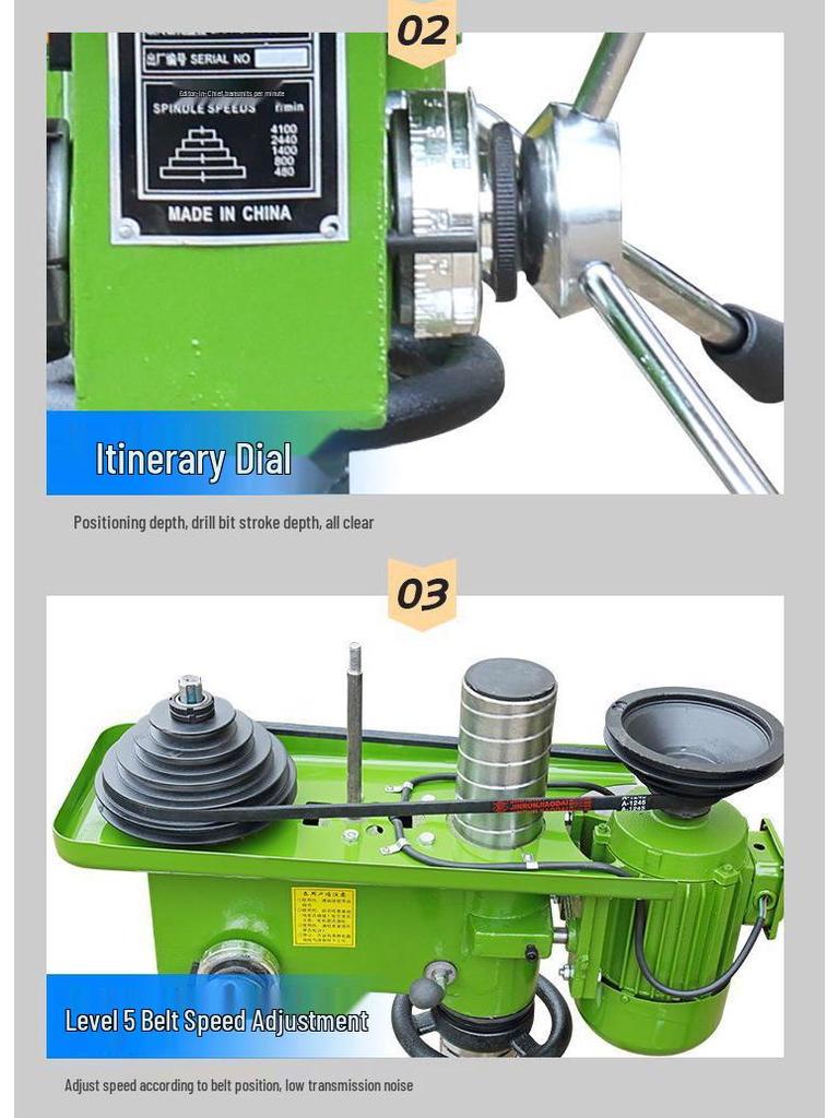 High Power Dual-use Bench Drill & Mill - 220v/380v, Multi-function, 16 Drill Tap