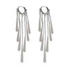 Super fairy temperament exaggerated long tassel water drop earrings women's light luxury high-end metal sequined earrings Internet celebrity earrings