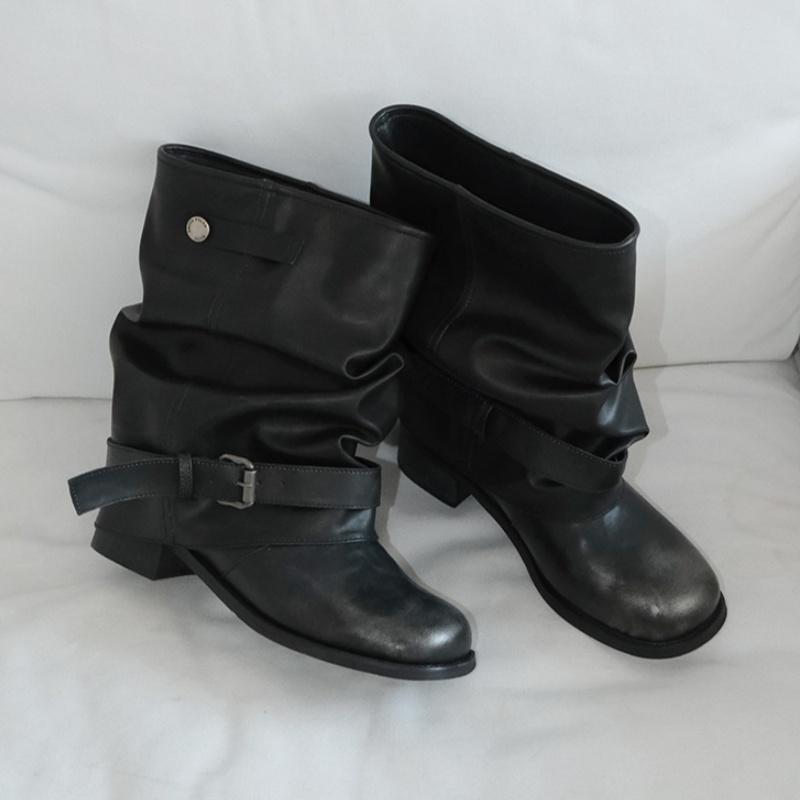 Fashion Western Cowgirl Boots 2025 Morden Fashion New Style Comfortable Women's Boots Trendy Versatile Slip On Solid Women Short Boots