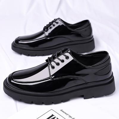 2025 New Patent Leather Business Dress Leather Shoes Men's Professional Fashion Men's Shoes Bright Leather Fashion Large Size Casual Shoes