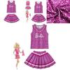 Barbie Film Fialové Polyesterové Vlákno Cosplay Šaty Pro Děti Velikosti)