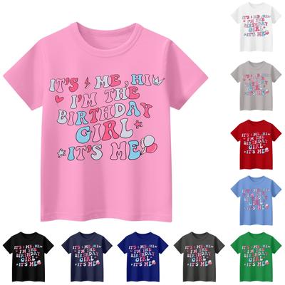 Dětské ležérní tričko s krátkým rukávem a kulatým výstřihem s potiskem