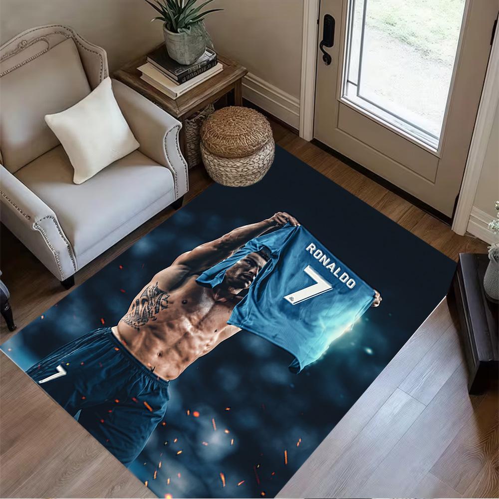 Ronaldo's Number Seven Jersey Area Rug Design for Dining Room Foyer Outdoor Playrooms Anti-slip Rug Office home decor