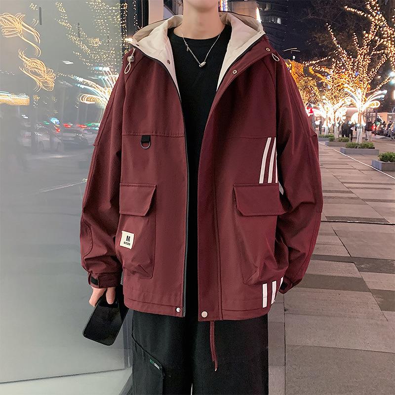 Jacket Men's Spring and Autumn New Workwear Trendy Handsome Versatile Outdoor Jacket Jacket Youth Large Size Men's Jacket