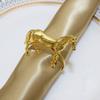 Standing Horse Napkin Ring Metal Horse Shaped Napkin Rings Gold Western Equestrian Napkin Buckle for Christmas Thanksgiving Banquet Party Table