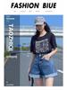 Women's Korean Style High Waist Loose Denim Shorts - Versatile Wide Leg Casual Fit with Rolled Hem