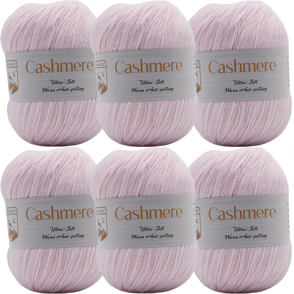 6pcs Cashmere Yarn Set, Ultra-Soft Polyester Blend, 300g/10.58oz Total, for DIY Crochet & Knitting, Warm Hand-Woven Crafts