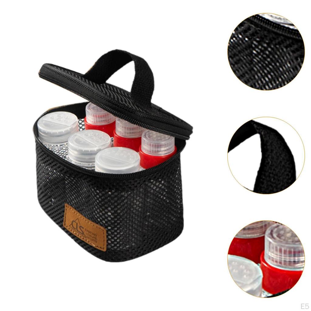 6 Stück Camping Gewürzflaschen Tragbare Gewürzdosen Behälter zum Wandern