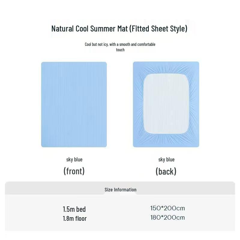 Natural Cool Ice Silk Summer Cooling Mat - Breathable, Soft, Class A Grade Bed Cover for Mother and Baby