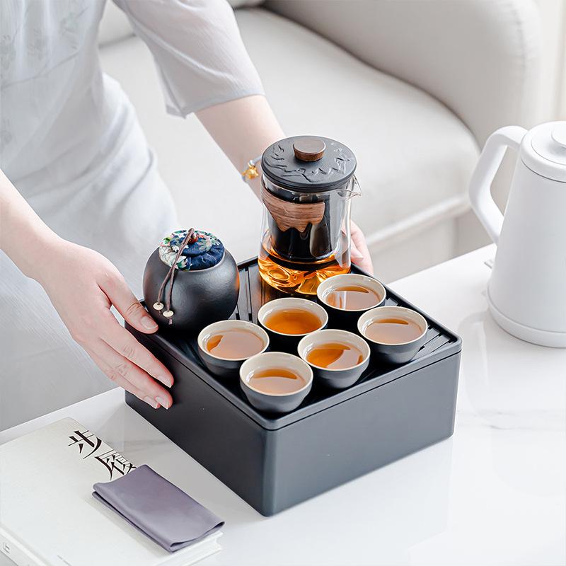 Merchandise Simple Glass Tea Set Outdoor Tea Set Gifts Company Annual Meeting Commemorative Car Teapot