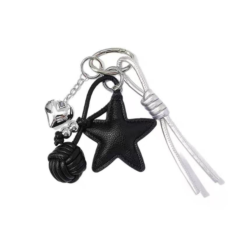 Yogodlns PU Leather Five Pointed Star Mini Backpack Hanging Handbag Pendant Bag Pendant Bags Accessories