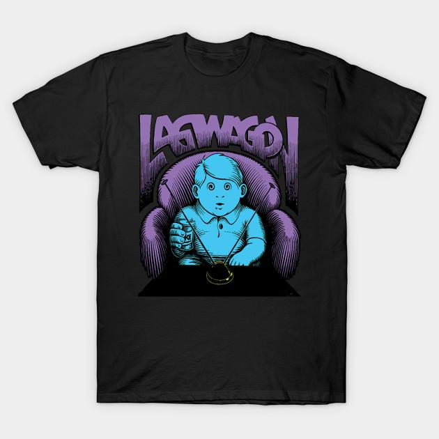 

Men Black Print T-shirt Lagwagon-Band No-Cut Transfer Paper Print Cotton Tshirt M