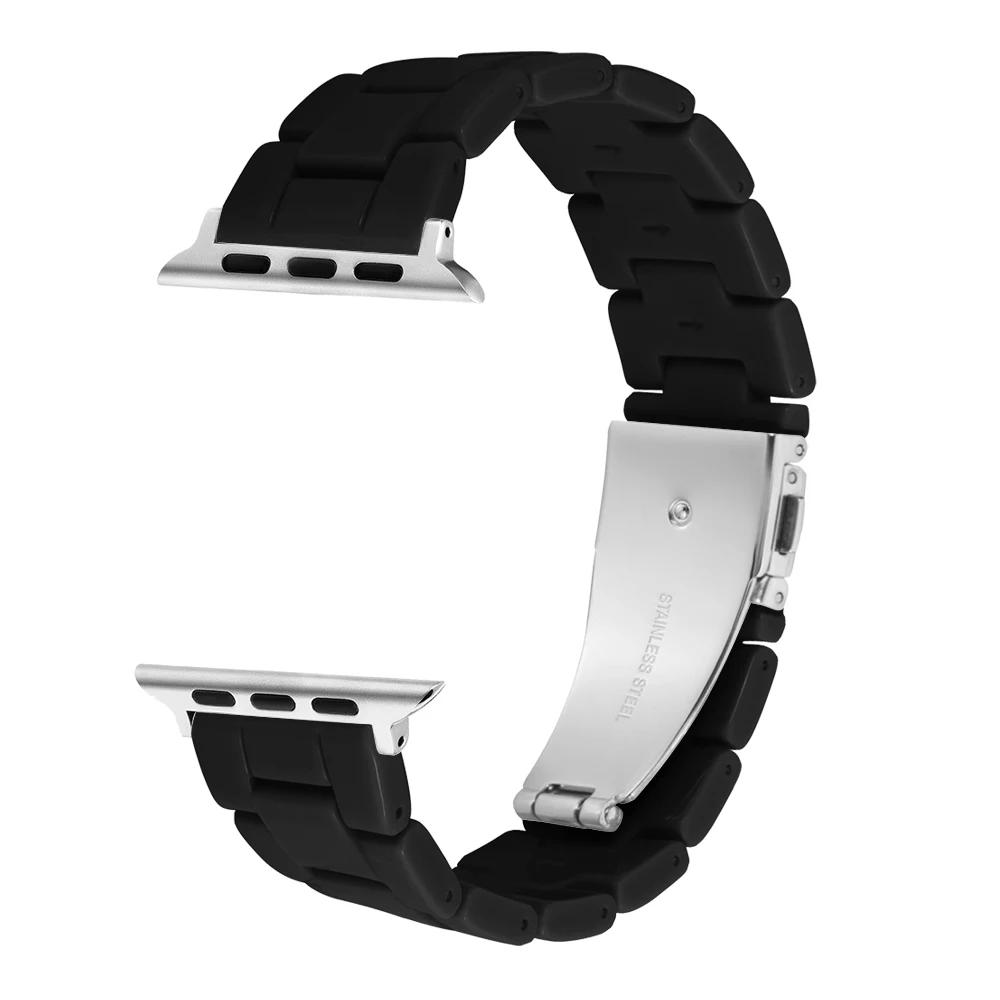 Bonbonfarbenes Harzarmband für Apple Watch 49mm 45mm 44mm 42mm 41mm 40 38mm Kompatibel mit iWatch Serie 10 9 8 7 se 6 5 3 Ultra